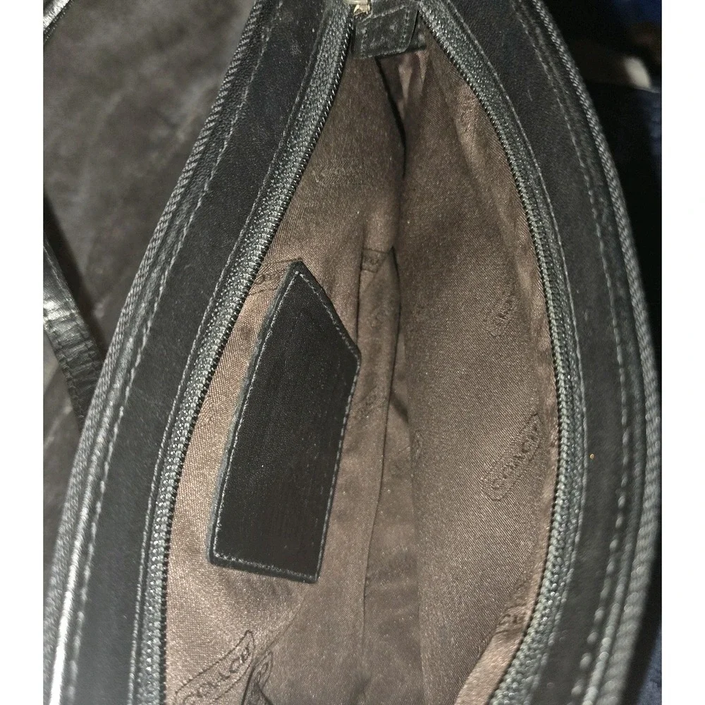 Coach Black Nylon Mini Shoulder Bag Crossbody Purse‎ Zip Top Small Y2K Classic